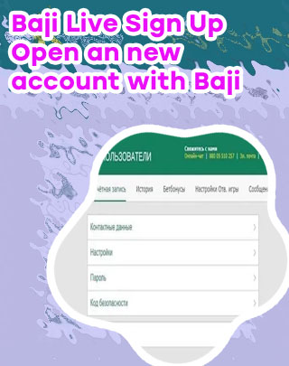 Create new baji bet account