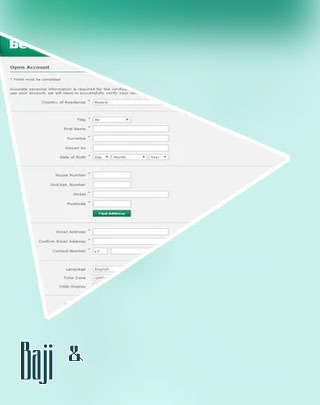 Register a baji bet account